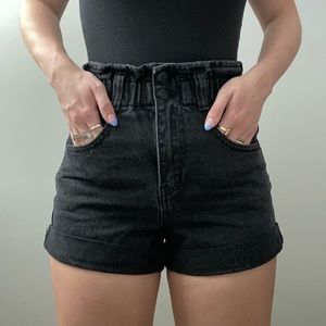 Forever21 Black Paperbag Shorts